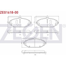ZEGEN-ZEG1618-00 - Fren Balata On Mercedes E Serısı (W213) E 200 2016- / E 220 D 2016- / E 250 2016- / C Serısı (W205) C 300 Bluetec 2014-