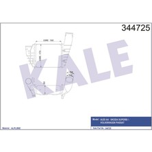KALE-344725 - Turbo Radyatörü Audı A4 97<01 - Skoda Superb I 01<03 - Volkswagen Passat 98<05 2.5tdı (At/mt) [brazıng] [192X173X64]