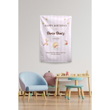 Vagonik Kişiye Özel Doğum Günü Ceylan Temalı Happy Birthday Duvar Örtüsü Duvar , Doğum Günü Flaması