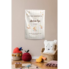 Vagonik Kişiye Özel Doğum Günü Tilki Temalı Happy Birthday Duvar Örtüsü Duvar , Doğum Günü Flaması