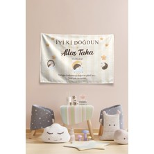 Vagonik Kişiye Özel Doğum Günü Kirpi Temalı Happy Birthday Duvar Örtüsü Duvar , Doğum Günü Flaması