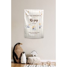 Vagonik Kişiye Özel Doğum Günü Panda Temalı Happy Birthday Duvar Örtüsü Duvar , Doğum Günü Flaması