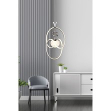 Trend Rose A++ Plus Modern Sarkıt LED Avize Badem Krom 3 Renk Toplu Taşlı