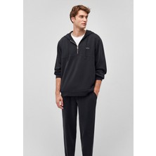 Mavi Kapüşonlu Antrasit Sweatshirt 0S10209-71379