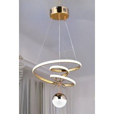 Trend Rose Kaos Mini Tekli Gold 3 Renk Ledli Sarkıt Avize