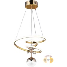 Trend Rose Kaos Mini Tekli Gold 3 Renk Ledli Sarkıt Avize