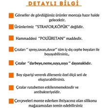 Birdeco Home Dekoratif Boyanabilir Montaja Hazır Duvar Çıtası,önceden Kesilmiş Astarlı Kendin Yap Kit (P3)