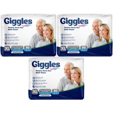 Giggles Hasta Bezi Yetişkin Bel Bantlı Tekstil Yüzey Ekstra Büyük (Xl) 90 Adet (3pk*30)