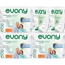 Evony Hasta Bezi Yetişkin Bel Bantlı Tekstil Yüzey L-Büyük 90 Adet + Yatak Koruyucu Örtü 60 Adet