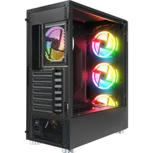 X-Horse   850W   80+   4*12CM Argb   Fan+Kontrolcü Manyetik   Temperli   Camlı Mid-T   Gaming   Oyuncu   Kasası