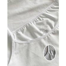 Alya Underwear Kadın Pamuklu Ip Askılı Oval Yaka Atlet ( 3'lü, 3 Adet Beyaz - L )