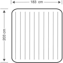 Mubx 3-4 Kişilik Şişme Yatak Intex 64755 Şişme Kamp Yatağı 203X183X25CM