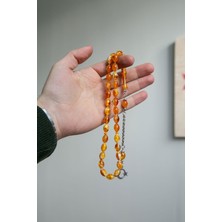 Tesbihkenti Güzel Çekimli Parçacıklı Model Toz Kehribar Tesbih