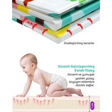 Circle Toys Neşeli Zürafa + Taşıtlar , Katlanabilir Çocuk Oyun Halısı – 150X200X1 cm - Taşıma Çantası Yanında