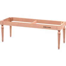 Mobilya Baba Çınar 120 Lik Kasalı Tornalı Puf Cilasız Ham Ahşap