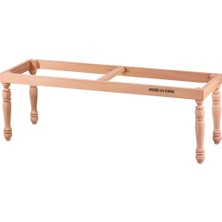 Mobilya Baba Akkuş 120 Lik Tornalı Puf Cilasız Ham Ahşap