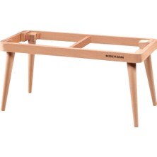 Mobilya Baba Emet 90 Lık Retro Puf Cilasız Ham Ahşap