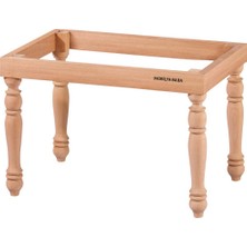 Mobilya Baba Akkuş 60 Lık Tornalı Puf Cilasız Ham Ahşap