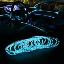 2 Metre Buz Mavisi Araç Içi Torpido Şerit Ledi Renkli Ip Neon LED