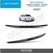 Renault Fluance Bagaj Üstü Spoiler Piano Black Parlak Siyah