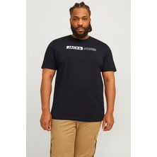 Jack & Jones Plus Jjecorp Büyük Beden  Pamuk Slim Fit Bisiklet Yaka T Shirt Erkek T Shirt 12243630