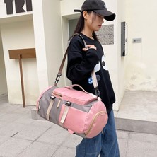 Su Geçirmez Naylon Oxford Kumaş Sırt Çantası Açık Seyahat Bagaj Holdall Omuz Çantası-Mor (Yurt Dışından)