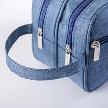 20-35L Erkek Tuvalet Çantası Polyester Seyahat Yüz Losyonu Organizatör Şampuan Saklama Çantası Çanta-Siyah (Yurt Dışından)