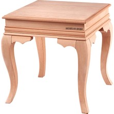 Mobilya Baba Ürgüp Rustik Yan Orta Sehpa Cilasız Ham Ahşap