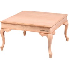 Mobilya Baba Buldan Kare Eko Orta Sehpa Cilasız Ham Ahşap