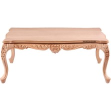 Mobilya Baba Mamak Orta Sehpa Cilasız Ham Ahşap