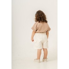 Titimix Kids Kız Çocuk Alt Üst Ikili Takım Tişört Şort Hey Girl Taş Detaylı 2-5 Yaş