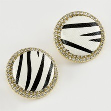 Ebijuteri Oval Figürlü Çelik Küpe