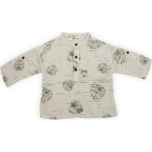 Çikoby Desenli Erkek Bebek Gömlek CE50031