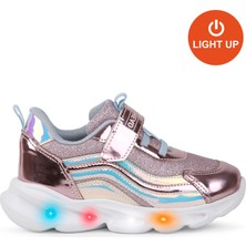 Buckhead Çocuk Işıklı Cırtlı Günlük Ayakkabı BUCK4430 Glossy Shıny