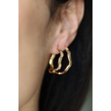 Yenigün Kuyumculuk 14 Ayar Altın Zikzak Küpe