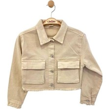 Kız Çocuk Renkli Kot Ceket CK30744