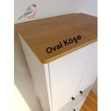 4 Kapaklı Raflı Çok Amaçlı Mikrodalga Bölmeli Mutfak Dolabı Kiler Dolabı