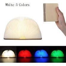 OEM 3D Katlanır Yaratıcı LED Gece Lambası Rgb Renkli USB Şarjlı Ahşap Kitap Işığı Dekor Yatak Odası Masa Lambası Çocuk Doğum Günü Hediyesi (Yurt Dışından)