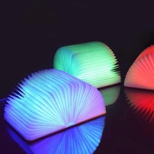 OEM 3D Katlanır Yaratıcı LED Gece Lambası Rgb Renkli USB Şarjlı Ahşap Kitap Işığı Dekor Yatak Odası Masa Lambası Çocuk Doğum Günü Hediyesi (Yurt Dışından)