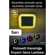 Fotoselli Gece Lambası Karanlıkta Otomatik Yanıp Sönen Aydınlığa Duyarlı Koridor Antre Loş LED Işık