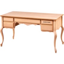 Mobilya Baba Arifiye 5 Çekmeceli Lükens Çalışma Masası Cilasız Ham Ahşap