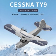 Ty9 Sabit Kanatlı Rc Uçak 2.4g Uçak Epp Köpük Uçak LED Işık ile Düşmeye Dayanıklı Planör Açık Oyuncak (Tek Pil Versiyonu) (Yurt Dışından)