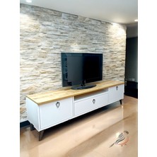 Ünite Modern Ayaklı Çekmeceli Tv Sehpa & Ünitesi 180CM