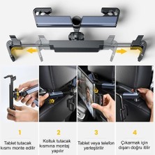 Etabel  Araç Arka Koltuk 12.9 Inç Tablet ve Telefon Tutucu 360° Dönebilir
