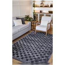 Apex Halı Orion 4214 Antrasit Yumuşak Dokulu Iskandinav Desenli Makine Halısı