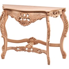 Mobilya Baba Tekman Oymalı Cilasız Ham Ahşap