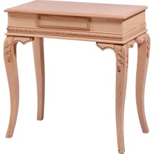 Mobilya Baba Pamukkale 80 Lik Rustik Oymalı Dresuar Cilasız Ham Ahşap