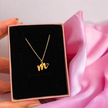 Sirius Jewelry Shop Minimal Kalpli Harf Kolye| 925 Ayar Gümüş