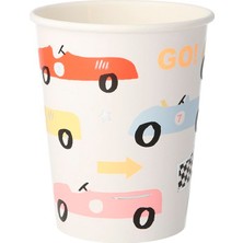 Meri Meri - Race Car Party Cups - Yarış Arabası Bardak - 8'li