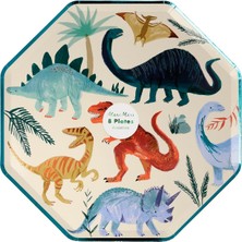 Meri Meri - Dinosaur Plates - Dinozor Tabak - 8'li